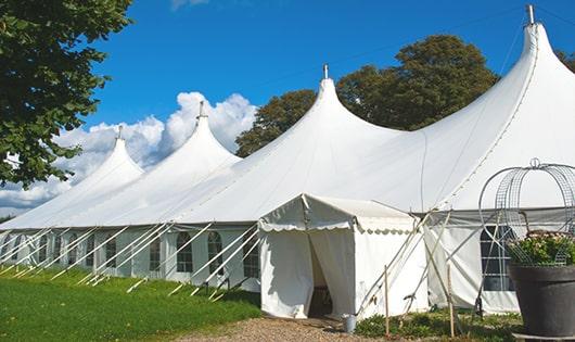 portable toilets arranged for a special event, providing quick and easy access for attendees in Bell